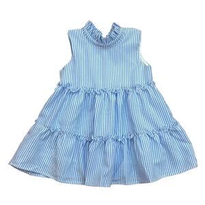 LULU BEBE Natty‎ Stripe Tier Dress - Blue size 10
